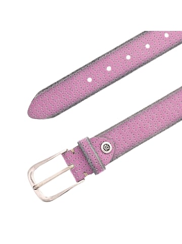 b.belt Gürtel Leder pink-silver