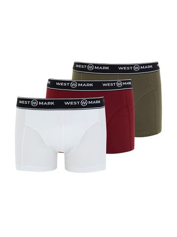 Westmark London Retro Short / Pant Atlas in White / Khaki / Bordeaux