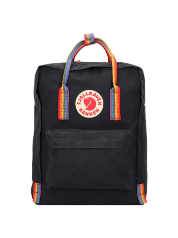 FJÄLLRÄVEN Kanken Rainbow Rucksack 38 cm in black-rainbow pattern