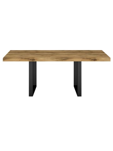 58 aufm Kessel ESSTISCH Elgin 3 210x80x100 Metall+Holzwerkstoff Schwarz/Plankeneiche