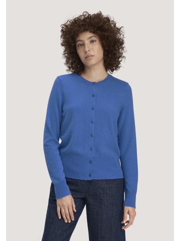 Hessnatur Hessnatur Strick Jacke Regular BETTER RECYCLING aus reinem Cashmere in kornblume