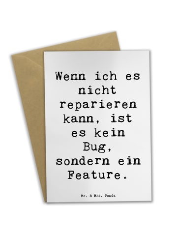 Mr. & Mrs. Panda babykarte Spruch Feature Charme mit Spruch in Weiß