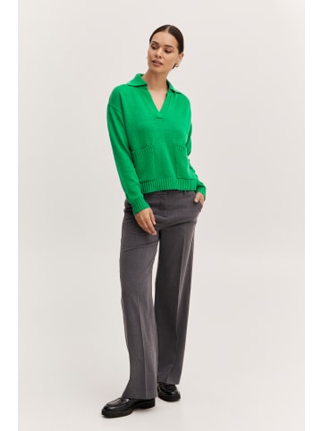 b. young BYOLIA COLLAR JUMPER - KNIT Loose fit in Verdant Green