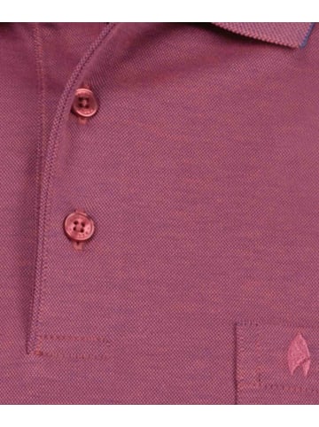 Ragman Poloshirt mit Brusttasche in Beere