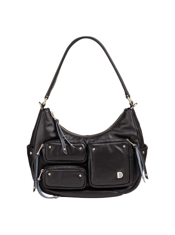 DuDu Pocket Schultertasche Leder 30 cm nero