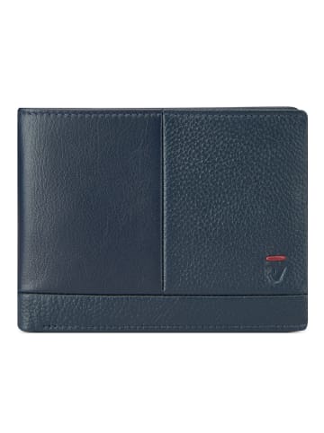 Roncato Trial DLX Geldbörse RFID Schutz Leder 9.5 cm in navy