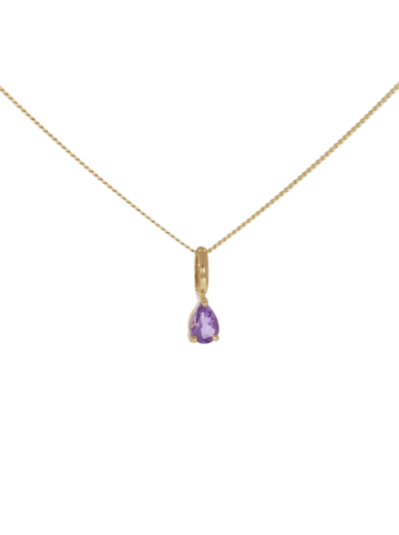 Luxxos Kette "mit lila Amethyst Anhänger" in Gold