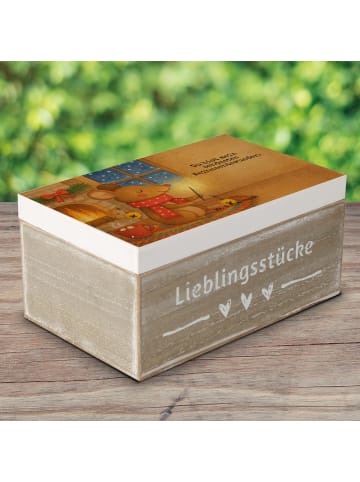 Mr. & Mrs. Panda Truhe Maus Weihnachten Design mit Spruch in Weiß