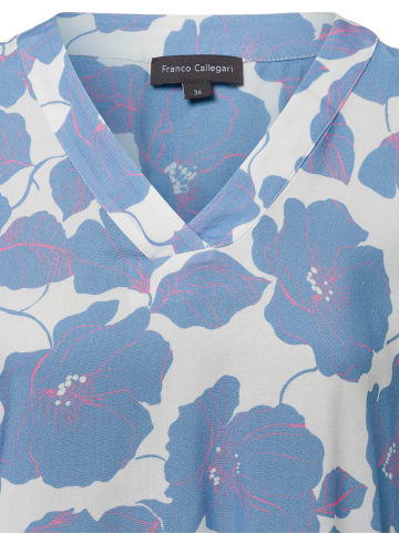 Franco Callegari Bluse Lola in hellblau weiß