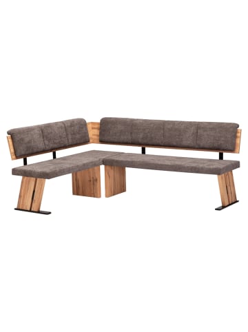 58 aufm Kessel ECKBANK Damla 155 x 205 x 84 Polsterbank Appalachian Eiche/Dunkelbraun
