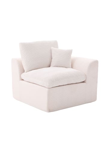 ABRIHOME Einzelsitzsofa Stoffsofa mit Kissen in Beige