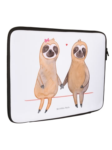 Mr. & Mrs. Panda Notebook Tasche Faultier Pärchen ohne Spruch in Weiß