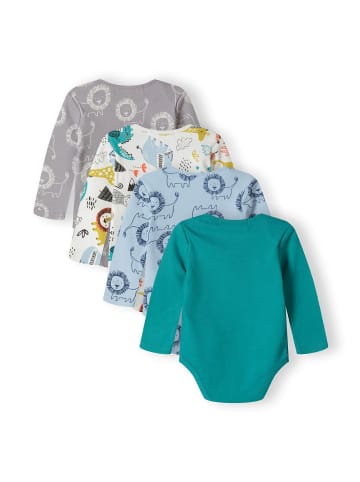 Minoti 4er-Set: Langarmbody 21babypack11 in petrol