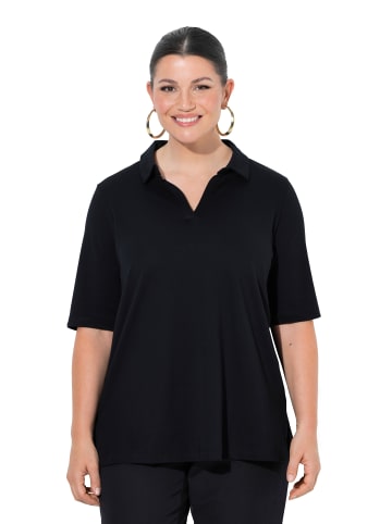 Ulla Popken Poloshirt in schwarz