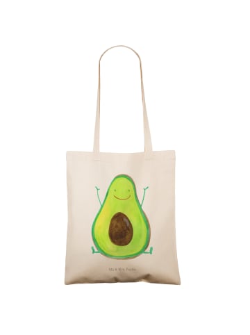 Mr. & Mrs. Panda Einkaufstasche Avocado Glücklich ohne Spruch in Creme