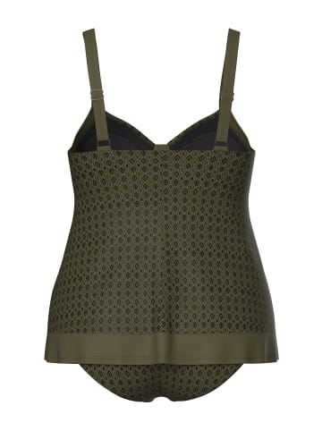 Ulla Popken Tankini in dunkel khaki