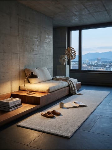 KADIMA DESIGN Teppichläufer Uni Antirutsch pflegeleicht Wohnzimmer Schlafzimmer in Grau
