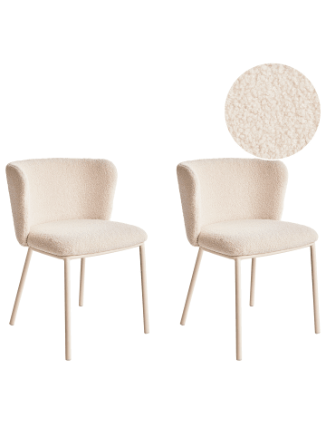Beliani 2er-Set Esszimmerstuhl MINA II in Beige