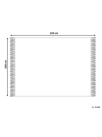 Beliani Kuscheldecke CHAOHANI in Weiß - (W) 200 x (L) 220 cm