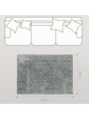 HOMCOM Teppich-150L x 80B x 1,5H cm-Dunkelgrau