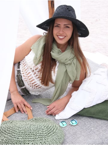 styleBREAKER Schal mit Fransen in Hellgrau