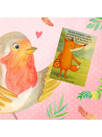 Mr. & Mrs. Panda Grußkarte Fuchs Laterne Design mit Spruch in Weiß