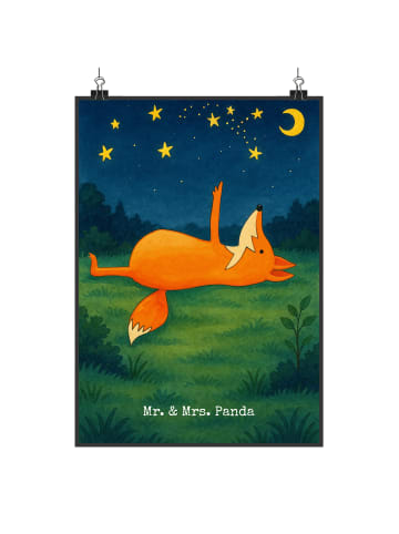 Mr. & Mrs. Panda Bild Fuchs Sterne Design ohne Spruch in Weiß