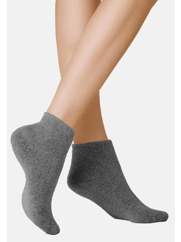 Kunert Sneakersocken Homesocks ohne Gummifäden in Carbone