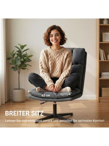 HOMCOM Sessel-75L x 63B x 102H cm-Dunkelgrau