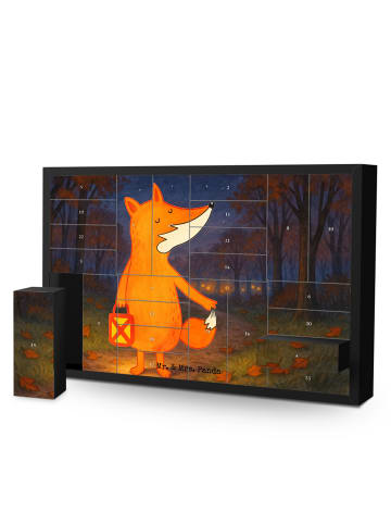 Mr. & Mrs. Panda Adventskalender Fuchs Laterne Design ohne Spruch in Weiß