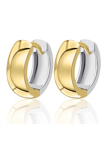 ONE ELEMENT Ohrringe Creolen aus 333 Gelbgold Ø 12,0 x 4,0 mm in silber