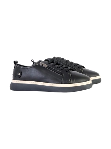 Divine Factory Alénoa Low-Top-Sneaker aus Leder Schwarz