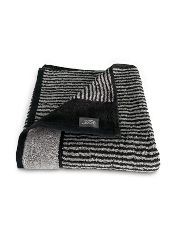 Grace Grand Spa Handtuch Classic in Grau/schwarz