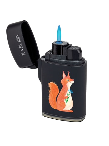 Mr. & Mrs. Panda sturmfeuerzeug Eichhörnchen Blume ohne Spruch in Schwarz