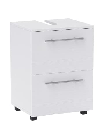 HOMCOM Waschbeckenunterschrank in Weiß 41,5L x 35,5B x 59H cm