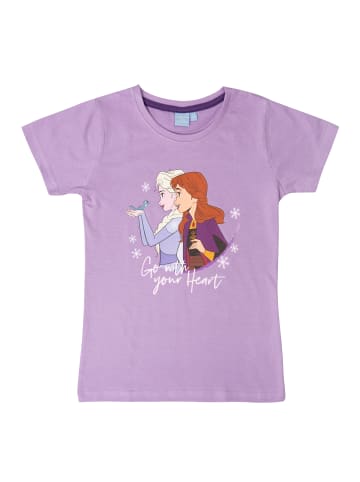 United Labels Disney Frozen - Die Eiskönigin Schlafanzug Pyjama Set Kurzarm in lila