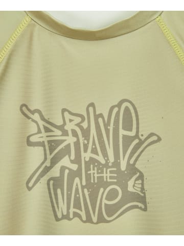 Playshoes UV-Schutz Bade-Shirt 1/2-Arm Wave in oliv