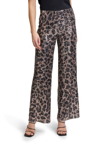 Vera Mont Marlene-Hose mit Pailletten in Weiß/Braun