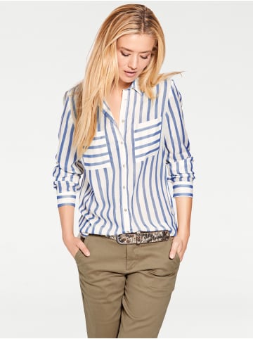 Heine Streifenbluse in bleu-ecru