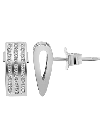Adeliás Damen Ohrringe – Ohrstecker aus 925 Silber in silber