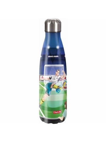 Step by Step Isolierte Edelstahl-Trinkflasche Soccer Ben in blau