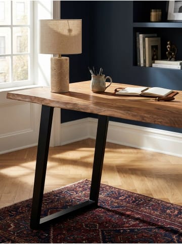 KADIMA DESIGN Schreibtisch Massiv Baumkante, Handarbeit, Professional