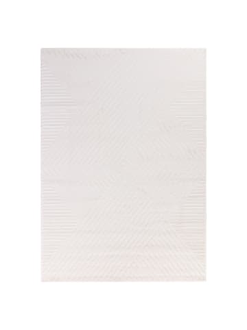 KADIMA DESIGN Teppich Kurzflor Tiefeneffekt-Muster Polypropylen Wohnzimmer in Creme
