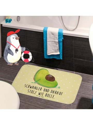 Mr. & Mrs. Panda Badvorleger Avocado Schwangerschaft mit Spruch in Gelb Pastell