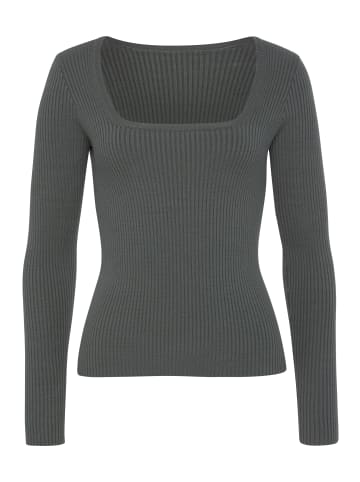 LASCANA Strickpullover in olivgrün