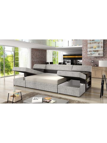 MF Design Narkos Recamiere Rechts in Schwarz -  (L) 159 x (B) 310 x (H) 90 cm