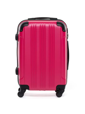 FERGÉ Kofferset Hartschale 3-teilig Hartschale 3 teilig Koffer Set mit Schutzecken QUÉBEC in pink