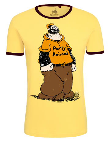 Logoshirt T-Shirt Popeye - Brutus Party Animal in gelb-braun