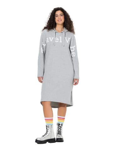 Ulla Popken Midikleid in hellgrau mélange