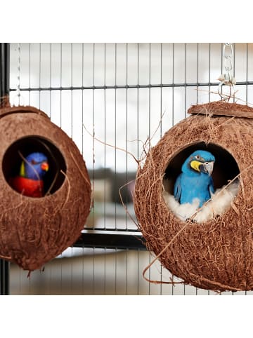relaxdays 2 x Vogelhaus in Natur